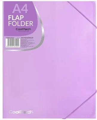 Image de Chemise A4 avec élastique violet pastel