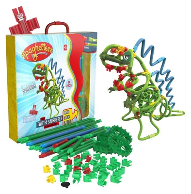 Obrázek produktu pro Stavebnice Clics Spaghetteez Twist-A-Saurus Rex ohebný dinosaurus 64 dílků