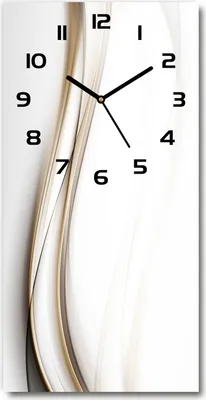 Produktbild von Wanduhr aus Glas – 30x60 cm - Glasbild - Glasuhr - Gehärtetes Glas -Wellenabstraktion