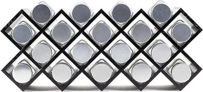 Produktbild von Famanu Kräuterregal für Schranktür - Küchenorganizer ohne Bohren (Schwarz)