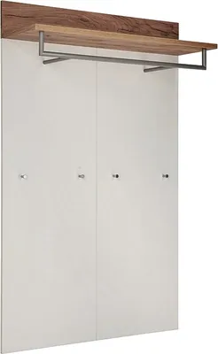 Produktbild von Garderobenpaneel DAKOTA-01, weiß, Navarra-Eiche-Nb., 96 x 147 x 29cm