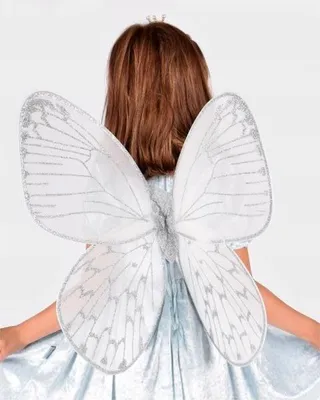 Immagine prodotto di Den Goda Fen ali di fata bianco argento 60cm travestimento accessori giocattolo