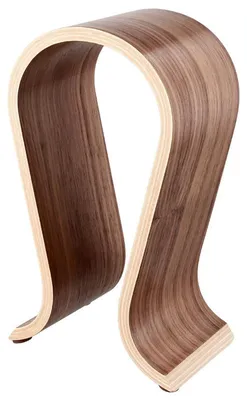 Produktbild von Kopfhörerständer Holz Walnuss Design Kopfhörer Halterung Schreibtisch Headset Halter Gaming Organizer universell für Kopfhörer Kabel Controller
