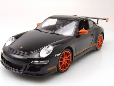 Produktbild von Welly 18015SW Porsche 911 (997) GT3 RS 2007 čierna oranžová 1:18