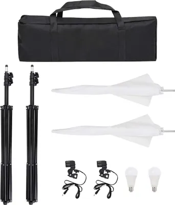 Productafbeelding van vidaXL Fotostudio-set met verlichting, achtergrond en reflector