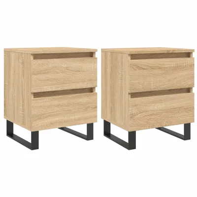 Produktbild von Nachttische 2 Stk. Sonoma-Eiche 40x35x50 cm Holzwerkstoff