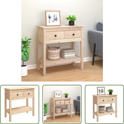Produktbild von The Living Store Konsolentisch 75x35x75 cm Massivholz Kiefer