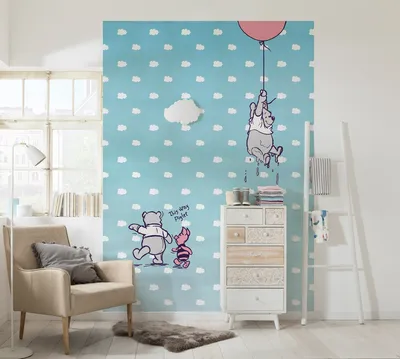 Produktbild von Papier Fototapete - Winnie the Pooh Piglet - Größe 184 x 254 cm