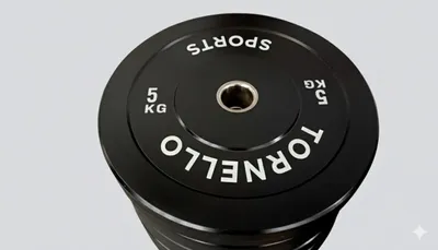 Produktbild von Tornello Sports Bumper Plate 5 kg – olympische Hantelscheibe mit 50-mm-Aufnahme