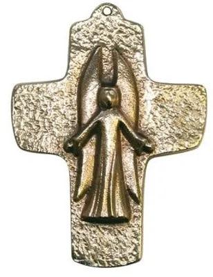 Produktbild von Schutzengel Kreuz zur Taufe Bronze 8 cm