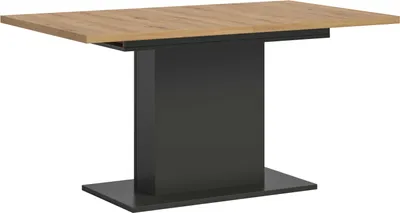 Produktbild von Esstisch ausziehbar Artisan Grau, 150-190 cm, Säulenfuß,