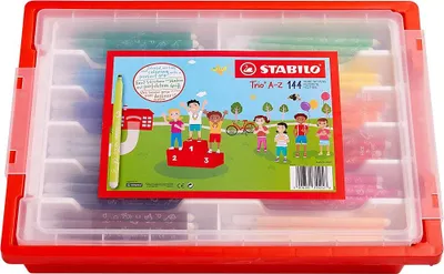 Produktbild von STABILO Trio A-Z Schulpackung Ergonomische Filzstifte – 144 Stück