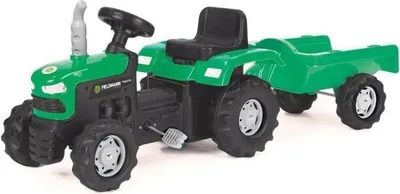 Obrázok produktu pre Traktor na pedále s prívesom Buddy Toys BPT 1013, nastaviteľné sedadlo, nosnosť 35 kg, 52 x 45 x 173 cm