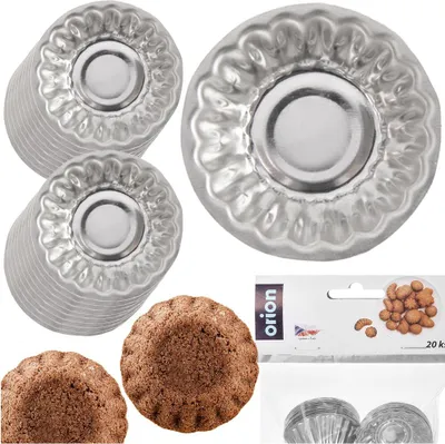 Produktbild von Orion | Keksform Set - 20 Stück - Aus Stahl - Runde Form - für Keks und Lebkuchen - 4x4x2 cm