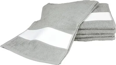 Immagine prodotto di A&R AR083 | Asciugamano sportivo SUBLI-Me®, 30 x 140 cm - Colore: Grigio chiaro - Dimensioni: 30 x 140 cm