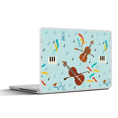 Produktbild von MuchoWow® Laptop Aufkleber Sticker Cover Musik - Cello - Noten 30x21 cm - Sticker für Laptop - Selbstklebend