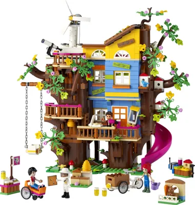 Produktbild von LEGO 41703 Friends Freundschaftsbaumhaus mit 5 Mini-Puppen und Tier-Figur, Natur-Lernspielzeug für Mädchen und Jungen ab 8 Jahren, Spielzeug-Haus in Heartlake City, Geschenk für Kinder