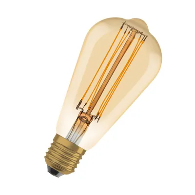 Produktbild von OSRAM Vintage 1906 LED CLASSIC SLIM Filament 5.8W 822 Gold E27 Lampe 470lm 2200K warmweiss wie 40W dimmbar 4099854091063