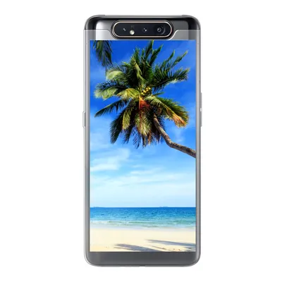 Produktbild von MuchoWow® Handyhülle Schutzhülle Hülle für Samsung Galaxy A80 Palmen - Strand - Meer Silikon Softcase Handy Hülle - Schutzdeckel