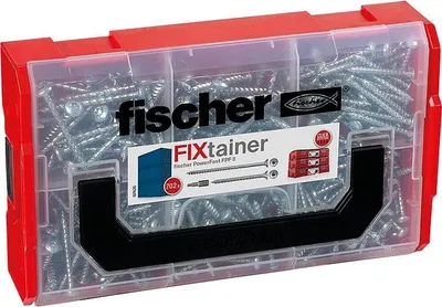 Immagine prodotto di fischer 562928 fischer Holzbauschrauben-Sortiment FixTainer PowerFast II TX 562928 3,5/4/5 mm x 16/30/35/40/50 mm, 702 St.