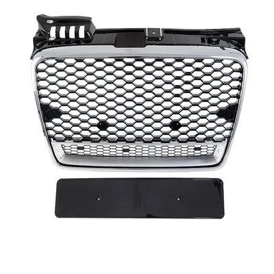 Produktbild von Kühlergrill Wabengrill Chrom Schwarz silber passt für Audi A4 B7 04-08 nicht RS4