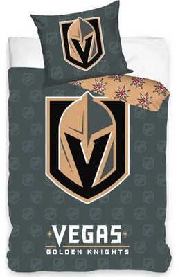 Imagen del producto de Juego de sábanas de hockey NHL, equipo Vegas Golden Knights. Tamaño: 135x200 cm + 80x80 cm