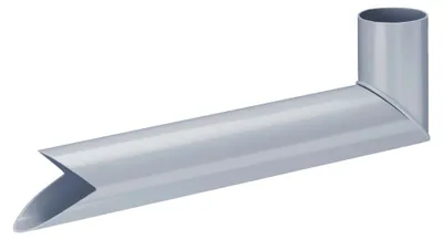 Produktbild von INEFA Wasserspeier Fallrohr, PVC DN50 / 50mm Grau Übergangsstück Regenrohr, Dachrinnenzubehör, einfache Steckmontage,  Germany