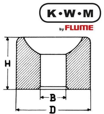 Produktbild von KWM by FLUME KWM-Einpresslager Messing L39, B 1,2-H 1,9-D 2,72 mm