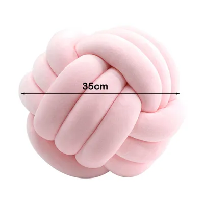 Produktbild von CANDeal 35cm Knotenkissen, Geknotetes Kissen für Sofa, Bett, Dekorat, Zierkissen Knoten, Knoten-Ball-Kissen