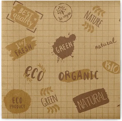 Produktbild von Serviette Green Nature allover in Braun aus Linclass® Airlaid 40 x 40 cm, 50 Stück