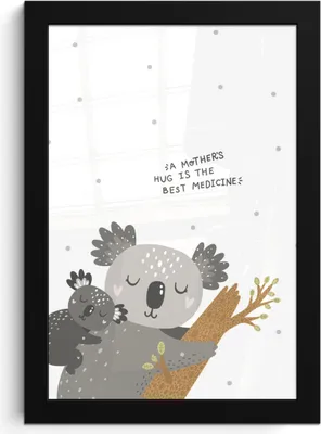 Produktbild von MuchoWow® MuchoWow® Gerahmtes Poster Koala - Zitat - Kinder - Mädchen - Baby 20x30 cm - Poster mit zchwarzem Bilderrahmen - Drucken - Bilder Poster im Rahmen
