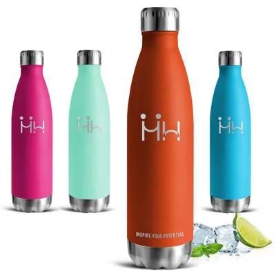 Produktbild von Trinkflasche Edelstahl 750ml, BPA-frei, isoliert, auslaufsicher, Wasserflasche