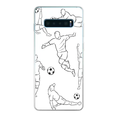 Produktbild von MuchoWow® Handyhülle Schutzhülle Hülle für Samsung Galaxy S10 Lite Eine Illustration von Spielern in verschiedenen Positionen - Junge - Mädchen - Kinder Silikon Softcase Handy Hülle - Schutz