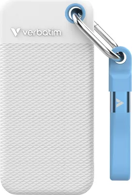 Produktbild von Verbatim Pocket SSD Esterno 2TB USB-C 3.2 Gen 2 Blu/Bianco