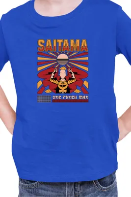 Produktbild von Kinder T-Shirt Manga Japan Anime Comics Animation One manga Punch Anime Man 049, 5-6 Jahr - 116 / Blau