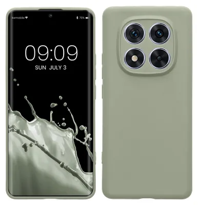 Produktbild von kwmobile Handyhülle für Xiaomi Redmi Note 14 Pro 5G / Poco X7 Hülle - weiches Handy Silikon Case - Schutzhülle Cover - Graugrün