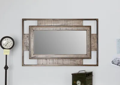 Produktbild von MASSIVMOEBEL24 Spiegel Mango 76x4x122 braun lackiert HEAVY INDUSTRY #255
