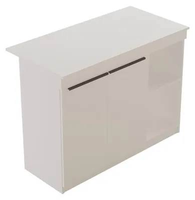 Image de Table de cuisine Table repas en bois MDF mélaminé blanc L 120 cm