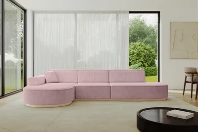 Produktbild von ALTDECOR Ecksofa in L-Form  MARI-L2-v1 - 328x171x83 cm Rosa -  Corner Sofa Bett Eckcouch Couch Wohnlandschaft Cauchsofa