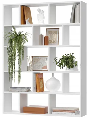 Produktbild von EstiloHome Bücherregal SOMBRA 105 x 141 cm, Weiß – offenes Wandregal