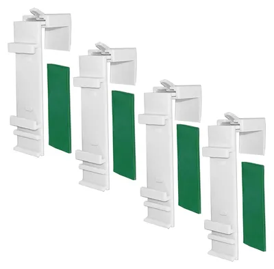 Immagine prodotto di Supporto per tendina a rullo - Morsetto di fissaggio - da 1,5 a 2,2 cm - 4 pezzi - Senza trapano