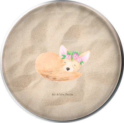 Produktbild von Mr. & Mrs. Panda Waschbecken Ablaufstopfen Wüstenfuchs Blumen - Sandig - Geschenk, Wüste, Stöpsel, Abfluss-Stöpsel, Afrika, Abflussstopfen, Blumenkranz, Ablaufgarnitur