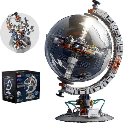 Produktbild von 771 Teile Globus Bausteine Set mit Beleuchtung Klemmbausteine Spielzeug Geschenk