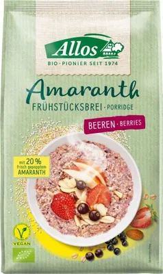 Produktbild von Allos Amaranth Frühstücksbrei Beeren -- 400g