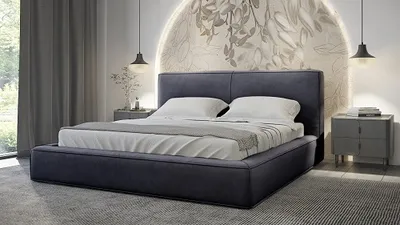 Produktbild von FURMEB24 - KALI 200 x 200 cm - Polsterbett mit Bettkasten und Holzrahmen - Doppelbett mit h¶her Kopsttze - OHNE Matraze (Jasmine 100)