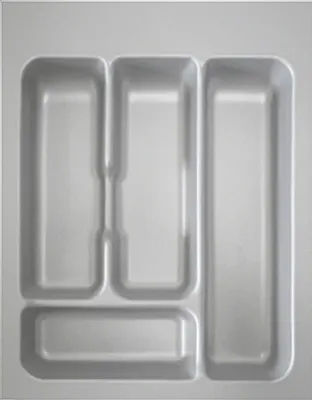 Immagine prodotto di Vassoio portaposate-2, grigio 40 cm (L 300-340 x P 360-440 mm) con 4 scomparti / vassoio portaposate / cassetta portaposate