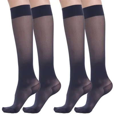 Productafbeelding van BeOnTop Compressiekousen dames, 70 den, 2 stuks - Kniekousen dames, 17-18 mmHg