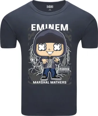 Obrázok produktu pre Diarbo pánske tričko s potlačou milovníka hudby Eminem music poster tmavo šedé veľkosť L