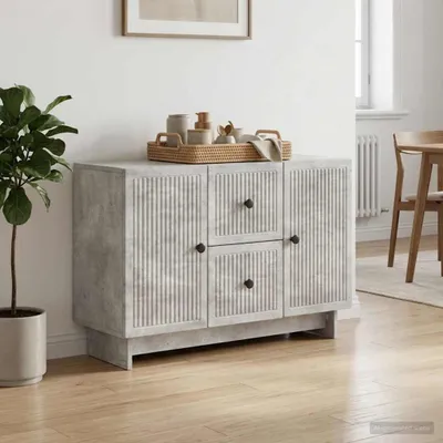 Immagine prodotto di Credenza vidaXL grigio cemento 89 x 34,5 x 60 cm in materiale derivato dal legno