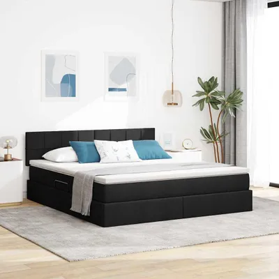 Immagine prodotto di Maison Exclusive - Letto contenitore con materasso Nero 180 x 200 cm Velluto